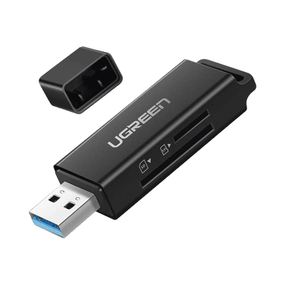 Lector de tarjetas SD portátil USB 3.0 de doble ranura / adaptador de tarjeta de memoria flash concentrador para TF SD Micro SD SDXC SDHC MMC RS-MMC Micro SDXC Micro SDHC UHS-I