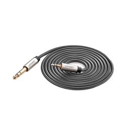 Cable Audio Estéreo 3.5mm (1/8") TRS a 6.35mm (1/4") TS / 5 Metros / Audio de Hi-Fi / Trenza de Nylon / Blindaje Múltiple / Caja de Aleación Zinc / Núcleo de Cobre Puro / Compatibilidad Universal