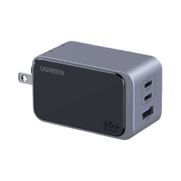 Cargador de 65W serie Nexode S | 3 Puertos de Carga Rápida | 2 USB-C | 1 USB-A | Tecnología GaN II | PD3.0 | QC4.0 | FCP/SCP/AFC/PPS/PPS2.0 | Tecnología de Protección Térmica | Optimiza la Carga | Carcasa Ignifuga.