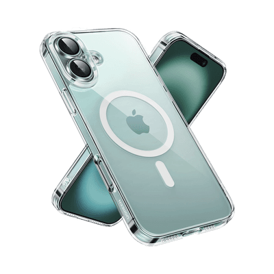 Funda protectora magnética transparente UGREEN Classy para iPhone 16 (transparente)