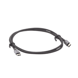 Cable USB-C a USB-C | 1 Metro | Transferencia de datos de 480 Mbps | Carga Rápida de hasta 60W | QC 4.0/3.0/2.0 | PD3.0 | FPC | AFC | Protección Integrada | Caja de Aluminio | Nylon Trenzado | Color Negro.