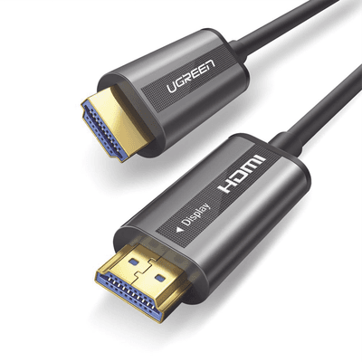 Cable HDMI de 20 Metros por Fibra Óptica 4K@60Hz / Fibra de 4 núcleos + Cobre estañado de 7 núcleos / Compatible con HDMI 2.0 / Alta velocidad 18 Gbps / 3D / HDR / Caja de Aleacion Zinc / Premium