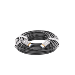 Cable HDMI de 30 Metros por Fibra Óptica 4K@60Hz | Fibra de 4 núcleos + Cobre estañado de 7 núcleos | Compatible con HDMI 2.0 | Alta velocidad 18 Gbps | 3D | HDR | Carcasa de  Zinc | Premium | 2 Años de Garantía.