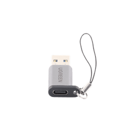 Adaptador USB 3.0 Macho a USB-C 3.1 Tipo C Hembra |Carga y Sincronización de Datos | Admite Corriente de 3A | Transferencia de hasta 5 Gbps | Amplia Compatibilidad | Chip VL160 | Caja de Aluminio | Color Gris