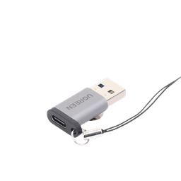 Adaptador USB 3.0 Macho a USB-C 3.1 Tipo C Hembra |Carga y Sincronización de Datos | Admite Corriente de 3A | Transferencia de hasta 5 Gbps | Amplia Compatibilidad | Chip VL160 | Caja de Aluminio | Color Gris