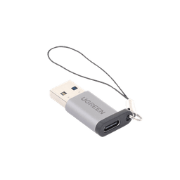 Adaptador USB 3.0 Macho a USB-C 3.1 Tipo C Hembra |Carga y Sincronización de Datos | Admite Corriente de 3A | Transferencia de hasta 5 Gbps | Amplia Compatibilidad | Chip VL160 | Caja de Aluminio | Color Gris