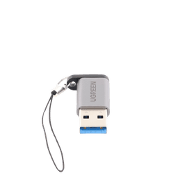 Adaptador USB 3.0 Macho a USB-C 3.1 Tipo C Hembra |Carga y Sincronización de Datos | Admite Corriente de 3A | Transferencia de hasta 5 Gbps | Amplia Compatibilidad | Chip VL160 | Caja de Aluminio | Color Gris