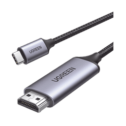 Cable USB-C 3.1 a HDMI 4K | 1.5m | Compatible con Thunderbolt 3 & 4 | Adaptador Tipo-C a HDMI | 4k@60Hz | Soporta Modo Espejo y Modo Extendido | Carcasa de Aluminio | Nylon Trenzado | Conector Niquelado | Blindaje Multicapa.