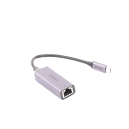 Adaptador de Red USB-C 3.1 (5 Gbps) a RJ45 | Thunderbolt 3 | Admite 10/100/1000 Mbps y 2.5G |  Chip Inteligente | Amplia Compatibilidad | Caja de Aluminio | Longitud del cable 10 cm.