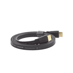 Cable HDMI 2.0 Plano de 1.5 m / 4K@60Hz / HDR / 3D / HEC (Canal Ethernet HDMI) / ARC (Canal de Retorno de Audio / Color Profundo de 48 bits / Audio de 32 canales / HDCP /Audio Dolby True HD 7.1 / 18 Gbps / Estañado y Triple Blindaje / Anti Interfer