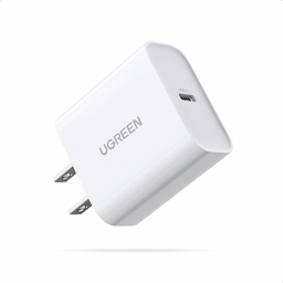 Cargador USB-C de 20W | 1 USB-C de Carga Rápida | QC4.0+ | PD3.0 | PPS | BC1.2| Carga Inteligente | Chip PWM | Múltiple Protección | Mayor Eficiencia Energética | Tamaño Compacto | Carcasa Ignifuga | Color Blanco.