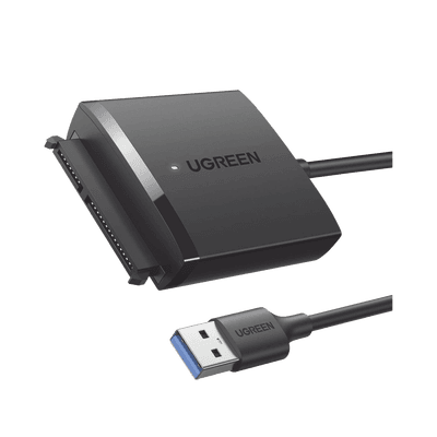 Adaptador USB 3.0 a SATA III | Compatible con Disco Duro HDD y SSD de 2.5" y 3.5" de hasta 12 TB | Velocidad USB 3.0 de hasta 5 Gbps | Alta Velocidad con UASP & TRIM | Cable de 50 cm.