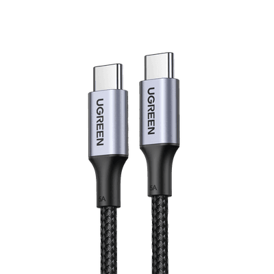 Cable USB-C a USB-C | 2 Metros | Carga Rápida de hasta 100W | Transferencia de datos 480 Mbps | PD3.0 | QC4.0/3.0/2.0 | FPC | AFC | Protección Integrada| Caja de Aluminio | Nylon Trenzado | Amplia Compatibilidad | Color Negro.