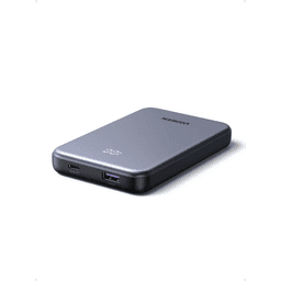 Power bank Ultradelgado  10000mAh / 20W Máximo / Puerto USB-C PD3.0 PPS / Puerto USB-A 22.5W / Batería Polímero de Litio / Pantalla Digital / Carga Rápida 3 Horas / Protocolos Múltiples / Protección