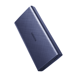 Batería Portátil para Dispositivos USB / 20000mAh / PD45W / Carga Rápida para Entrada y Salida / Dual Tipo-C Hembra + USB-A hembra / Celdas de batería ATL / Color Azul