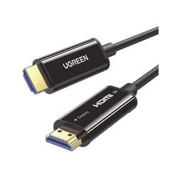 Cable HDMI de 30 Metros por Fibra Óptica 8K@60Hz / Fibra de 4 núcleos + Cobre estañado de 7 núcleos / Compatible con HDMI 2.1 / Alta velocidad 18 Gbps / 3D / HDR / Caja de Aleacion Zinc / Premium