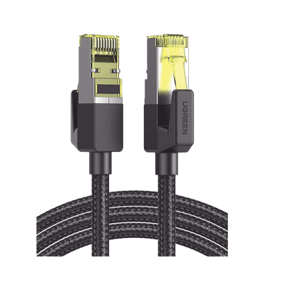 Cable Ethernet Cat7 CLASSâ… F/FTP Redondo con Malla de Nylon 1 Metro