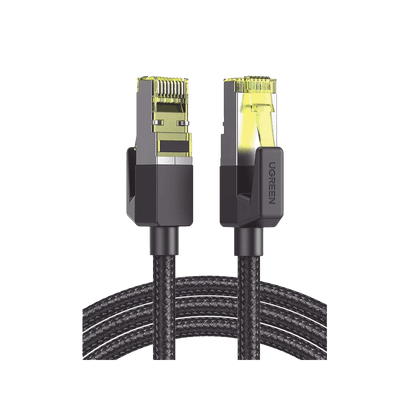 Cable Ethernet Cat7 CLASSâ… F/FTP Redondo con Malla de Nylon 5 Metros