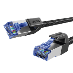 Cable Ethernet Cat8 CLASSâ… F/FTP Redondo con Malla de Nylon 1 Metro