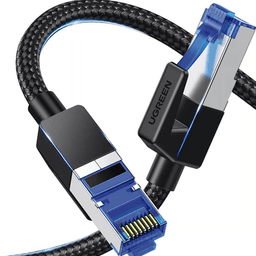 Cable Ethernet Cat8 CLASSâ… F/FTP Redondo con Malla de Nylon 2 Metros