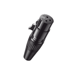 Conector de Audio XLR Tipo Canon Hembra / PVC / ABS / Aleación Zinc / Anti Oxidante / Anti Caida / Sin Aflojarse /Apertura Ajustable de 6.0 a 7.0 mm / Soldable