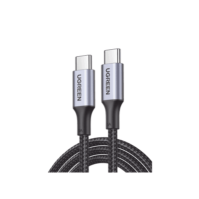 Cable USB-C a USB-C | 3 Metros | Carga Rápida de hasta 100W | Transferencia de datos 480 Mbps | PD3.0 | QC4.0/3.0/2.0 | FPC | AFC | Protección Integrada| Caja de Aluminio | Nylon Trenzado | Amplia Compatibilidad | Color Negro. 