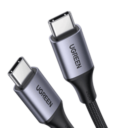 Cable USB-C a USB-C | 2 Metros | Potencia de Carga 240W | 48V/5A | PD3.1 /3.0 | 480 Mbps | Chip E-Market | Carcasa de Aluminio | Nylon Trenzado.