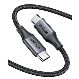 Cable USB-C a USB-C | 2 Metros | Potencia de Carga 240W | 48V/5A | PD3.1 /3.0 | 480 Mbps | Chip E-Market | Carcasa de Aluminio | Nylon Trenzado.