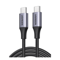 Cable USB-C a USB-C | 2 Metros | Potencia de Carga 240W | 48V/5A | PD3.1 /3.0 | 480 Mbps | Chip E-Market | Carcasa de Aluminio | Nylon Trenzado.