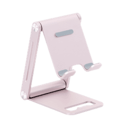 Soporte para Teléfono Celular de Aluminio / Angulo Ajustable / Amplia Compatibilidad con dispositivos de 4.7'' a 7.9'' / Antideslizante / Antiarañazos / Plegable / Color Rosa