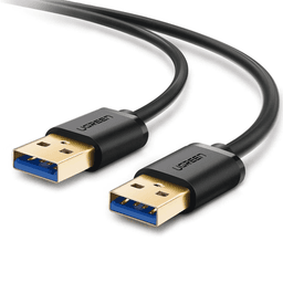 Cable USB-A 3.0 a  USB-A 3.0 / 3 Metros / Macho a Macho / Conector Niquelado / Núcleo de Cobre Estañado / Blindaje Múltiple / Velocidad 5Gbps / No Requiere Controlador / Compatible con USB 2.0 Y USB 1.1