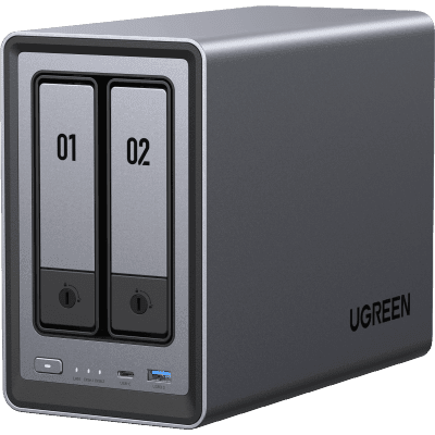 NASync DXP2800 | SO UGOS Pro |  Intel N100 12th Gen Intel® 4 Core™ | 2 Bahías SATA hasta 48TB | 2-Bahias (M.2 NVMe) hasta 16TB | 8GB DDR5 (Exp. a 16GB) | Ethernet 2.5G  | HDMI 4K | 2* USB2.0 | 1*USB 3.2Gen | 1* USB 3.2Gen2 | 1*USB-C 3.2Ge