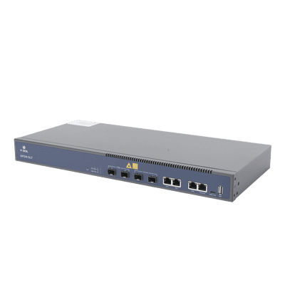 OLT de 2 puertos GPON + 4 puertos Uplink (2 puertos Gigabit Ethernet + 2 puerto SFP/SFP+) , hasta 256 ONUS