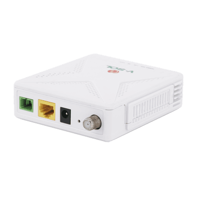 ONU Dual GPON/EPON con 1 Puerto SC/APC + 1 puerto LAN Gigabit + 1 puerto CATV