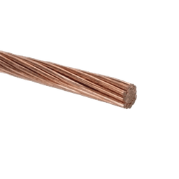 Cable Eléctrico de Cobre Desnudo Semiduro 7 Hilos, Cal. 2 AWG, Rollo de 100 m.