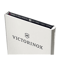 Tarjetero / Almacenamiento Seguro 4-6 Tarjetas / Aluminio Duradero / Protección RFID / Sistema Deslizamiento Patentado / Color Gris Claro.