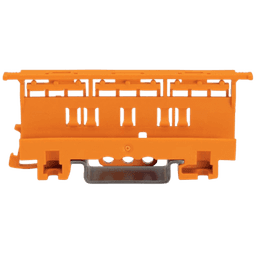 Adaptador de Fijación Serie 221 / 6 mm² / Para Montaje Sobre Carril DIN-35 y Montaje Atornillado / Color Naranja / Aislamiento Poliamida / Clase de Inflamabilidad UL 94 V0