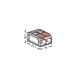 COMPACT SPLICING CONNECTORFOR ALL CONDUCTOR TYPES TRANSPARENT 2 CONNECTORS