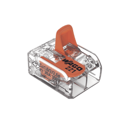 COMPACT SPLICING CONNECTORFOR ALL CONDUCTOR TYPES TRANSPARENT 2 CONNECTORS