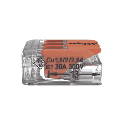 COMPACT SPLICING CONNECTORFOR ALL CONDUCTOR TYPES TRANSPARENT  3 CONNECTORS