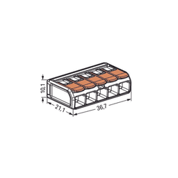 COMPACT Splicing Connectorfor all conductor types transparent 