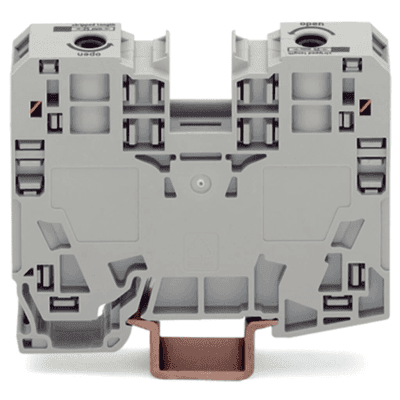 Borna de Paso / 2 Conductores / 35 mm² / POWER CAGE CLAMP / Montaje en Carril DIN 35 x 15 / Poliamida (PA66) / Gris / Tensión 1000 V / Corriente 125 A