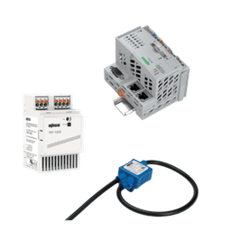 Sistema de Medición y Control de Potencia / 3 Fases 690 VAC / Controlador PFC200 / Fuente Conmutada 24VDC / Módulo Conmutador 16A / Terminales Fusibles / Rail DIN 35x7.5 mm