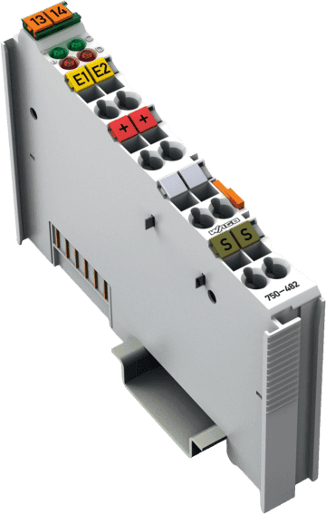 Módulo de Entrada Analógica / 2 Canales 4-20mA HART / Aislamiento Galvánico 500V / Protocolo HART / Protección Sobrecarga / Filtro Parametrizable / IP20
