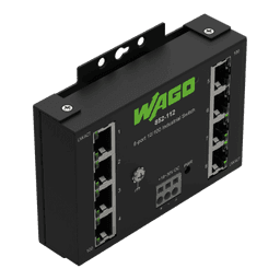 Switch Industrial ECO / 8 Puertos 10/100Base-TX / Montaje Carril DIN / IP30 / -40°C a +70°C / Protección Sobretensiones / Tabla MAC 2000 Direcciones