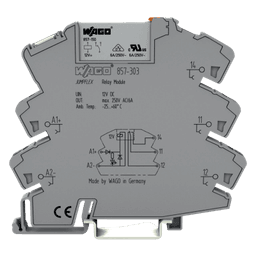 Módulo Relé 12V DC / 1 Inversor / 6A Corriente Permanente / Push-in CAGE CLAMP® / Indicador LED Amarillo / Aislamiento Reforzado / IP20 / Carril DIN-35