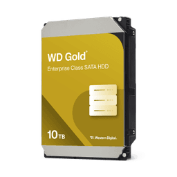 Disco Duro Empresarial WD Gold / SATA 6 Gb/s / 10 TB / 7200 RPM / Tecnología HelioSeal / ArmorCache / 5 Años Garantía / 2.5M Horas MTBF