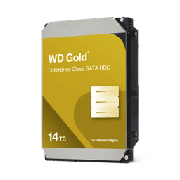Disco Duro Empresarial WD Gold / SATA 6 Gb/s / 14 TB / 7200 RPM / Tecnología HelioSeal / ArmorCache / 5 Años Garantía / 2.5M Horas MTBF