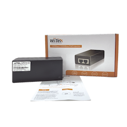 Inyector Hi-PoE 60 W Gigabit / Alimenta Equipos PoE 802.3 af Hasta 15W - PoE at Hasta 30W - PoE bt Hasta 60W / Instalación Para Interior / Alcance de Hasta 100 metros / Plug and Play / No se Necesita Configurar