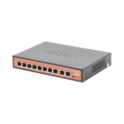 Switch PoE No administrable / PoE de Largo Alcance Hasta 250m / 4 Puertos PoE 10/100Mbps (Puerto 1 Hasta 60W, Puertos 2 al 8 Hasta 30W) + 2 Puertos Gigabit Uplink / Presupuesto 120 W / Plug and Play